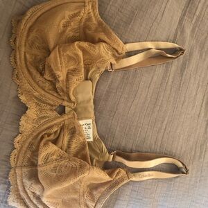 Calvin Klein Lace Mesh Bralette - Beige bra was worn only twice